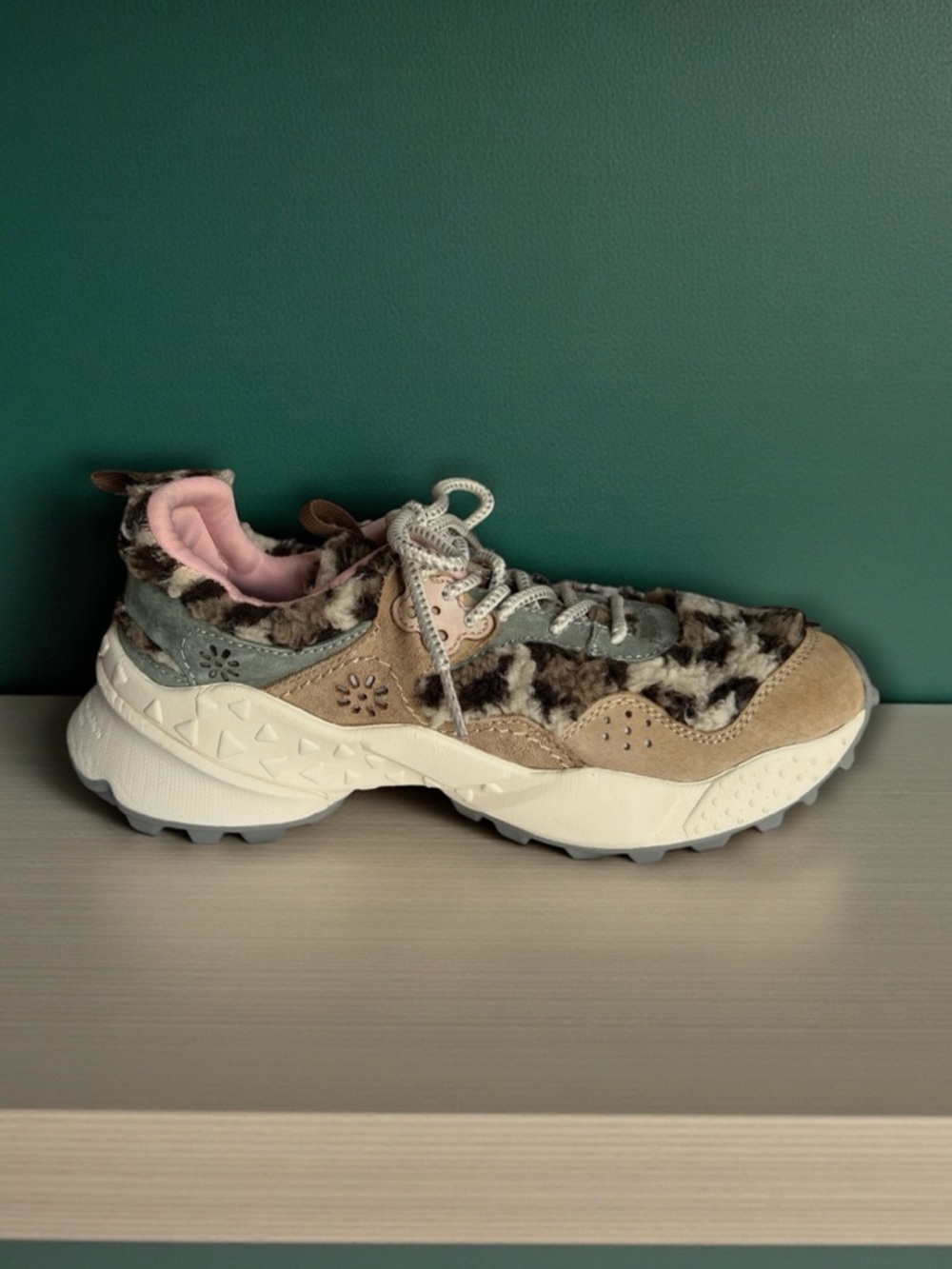 🌟SALE Flower Mountain Kotetsu Leopard Shearling Suede Sneakers Free People